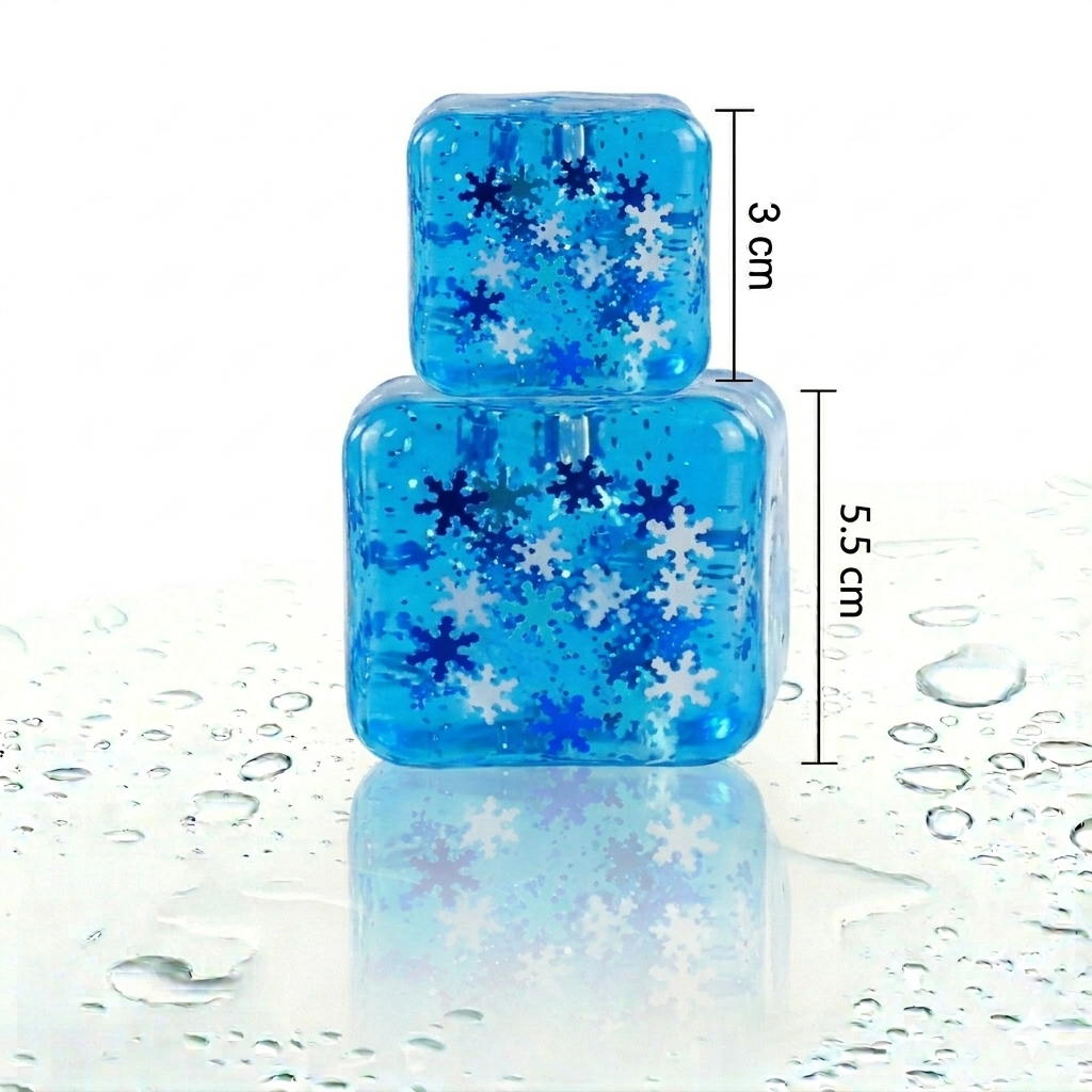 Sugar Snowflake Maltose Squish Squeeze Sensory Cubes Ultra-Satisfying Slow Rise TPR Toys