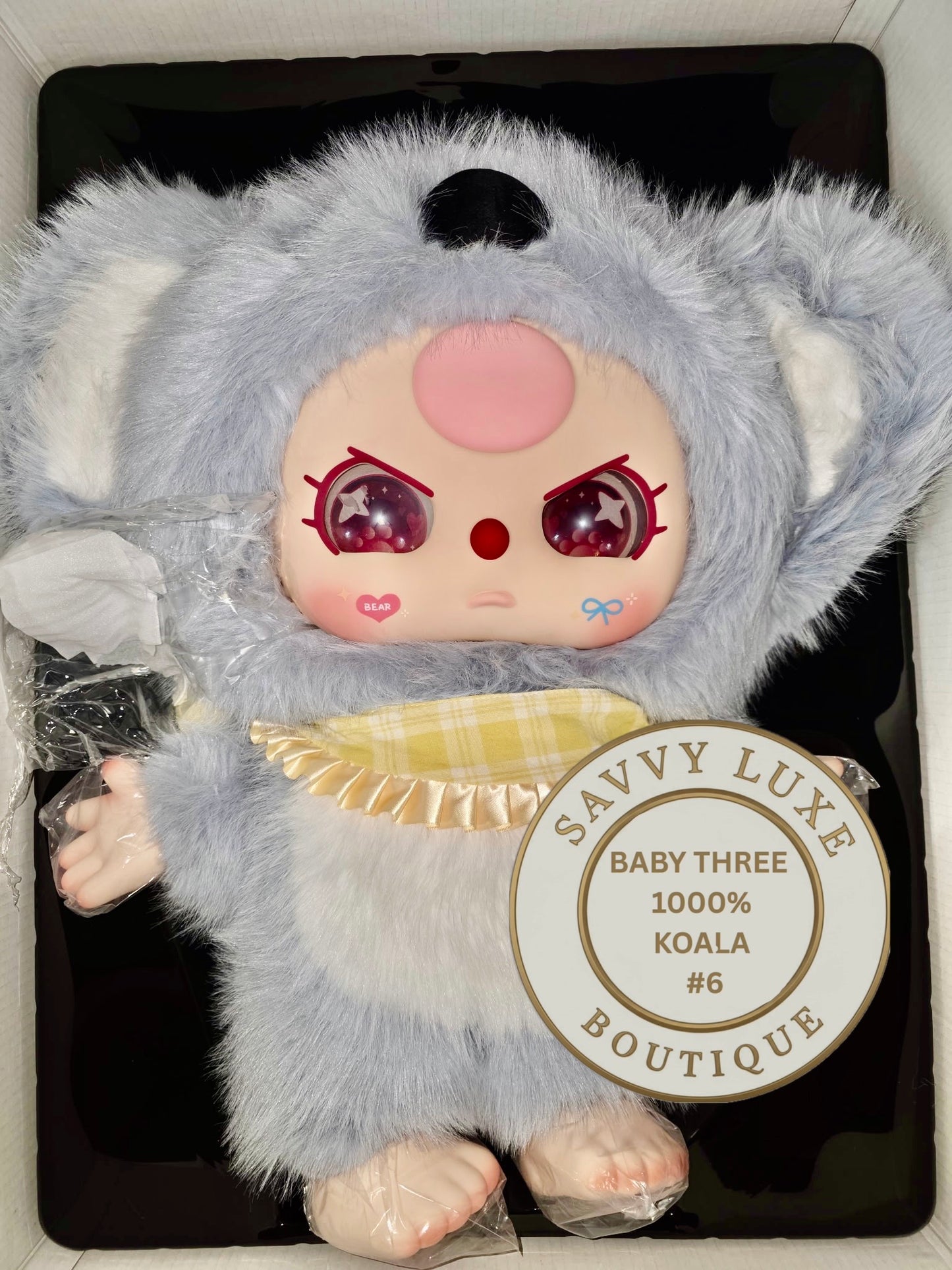 BABY THREE 1000% Blue Koala Big Baby Confirmed Authentic Art Toy