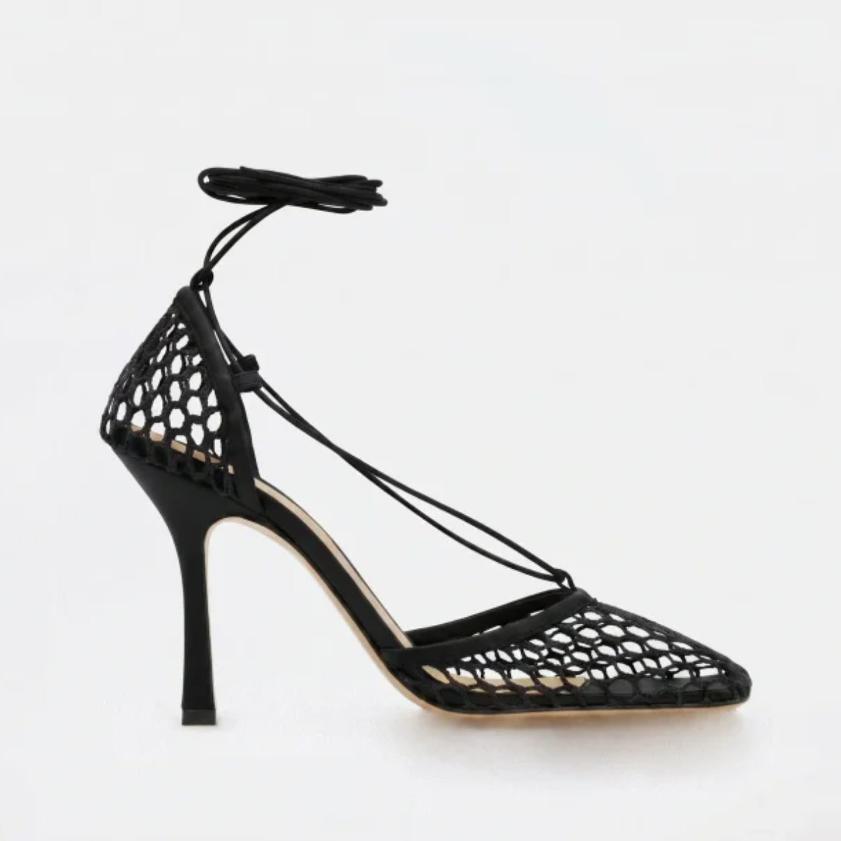 Controversial Square Toe Mesh Black Sandals