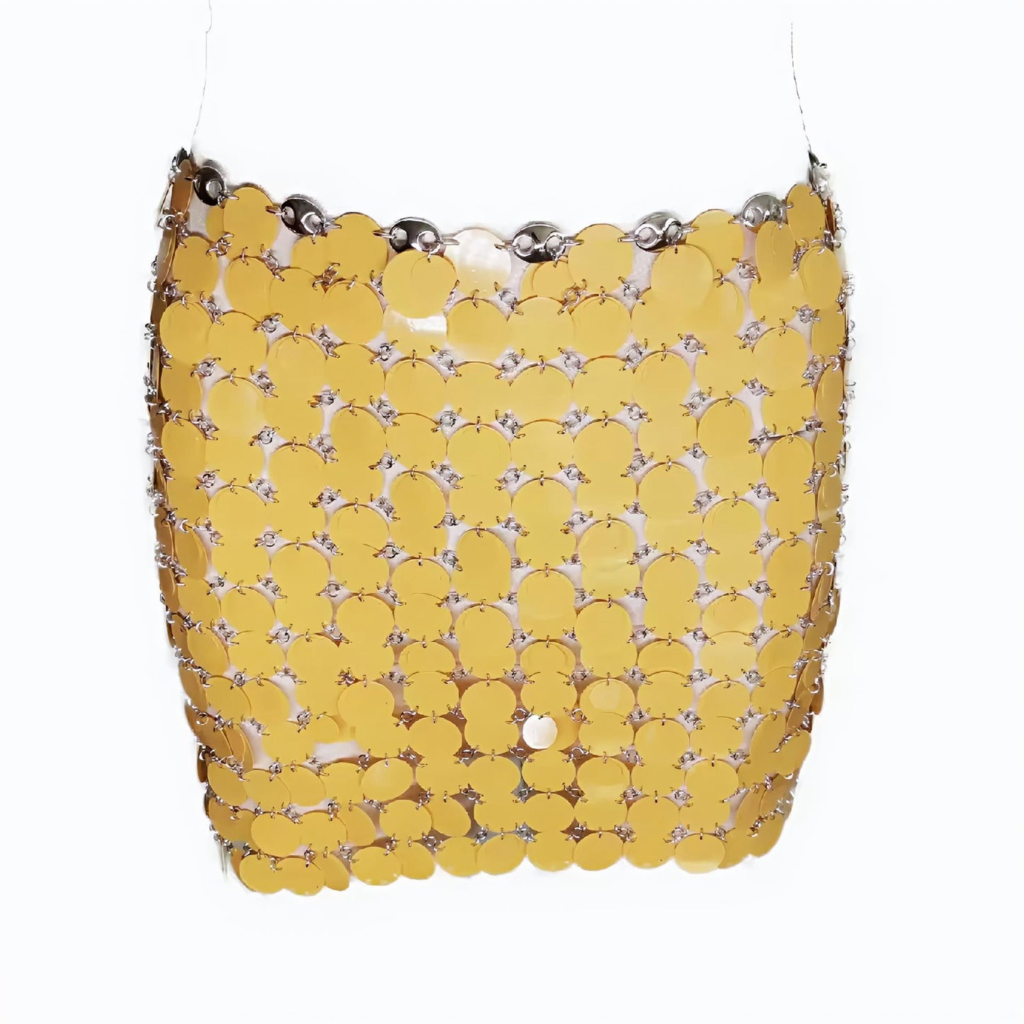 Date Me Now Yellow Sequin Mini Skirt