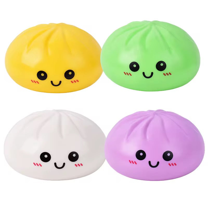 Giant 10-Inch Squishy Dumpling • Jumbo 2.2 lb Heavyweight Sensory Bao Bun Toy with Steamer