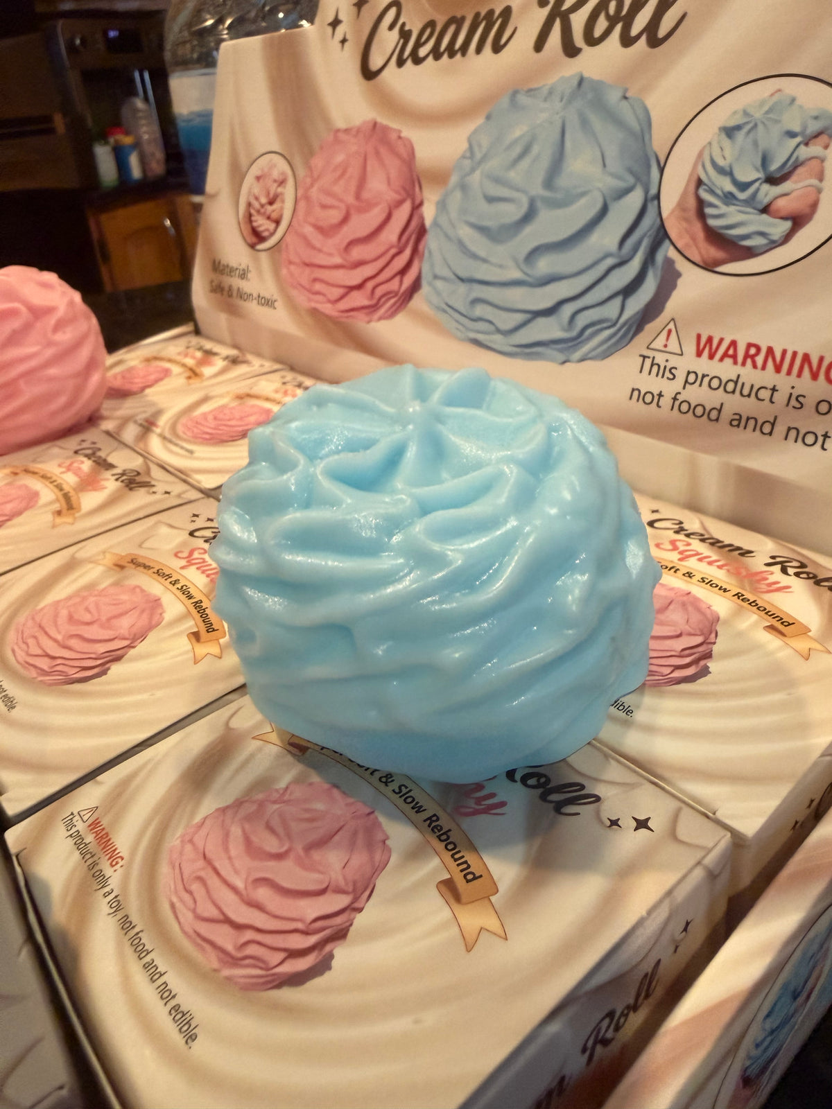 Whipped Butter Cream Roll Moldable Vaseline Filled Squishy Toy – Super Soft Slow Rebound Fidget Cheese (7cm)