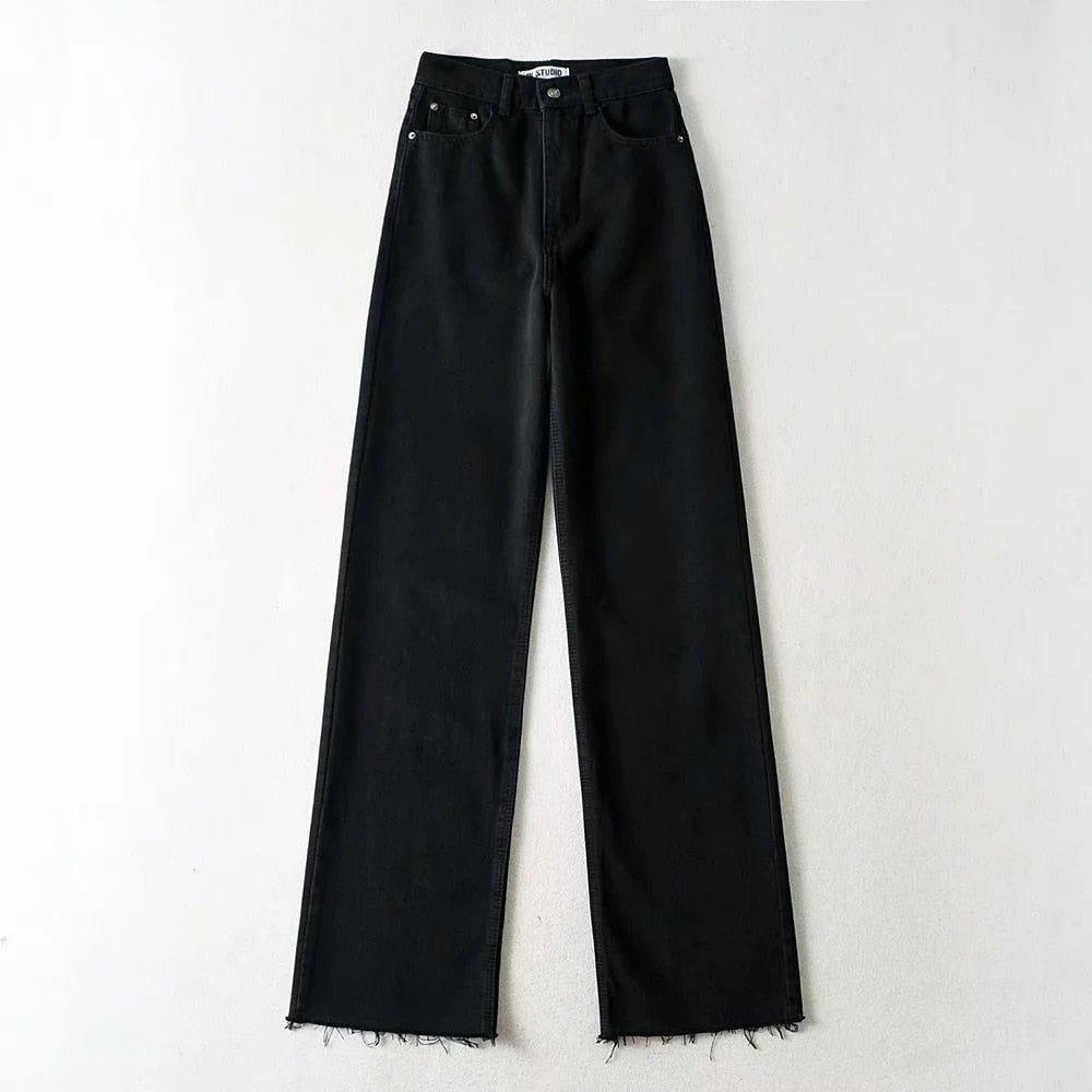 Harbor Black High-Waist Jeans
