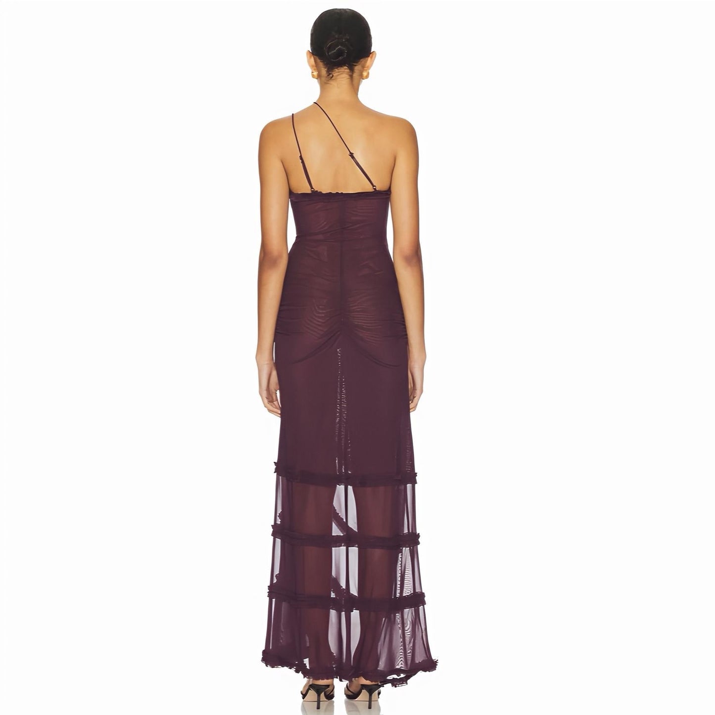 Stolen Kiss Ruched Purple Maxi Dress