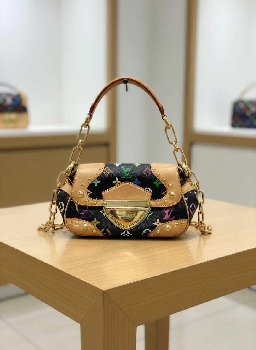 Louis Vuitton Marilyn Multicolor Noir Monogram Bag – Takashi Murakami Iconic Limited Edition