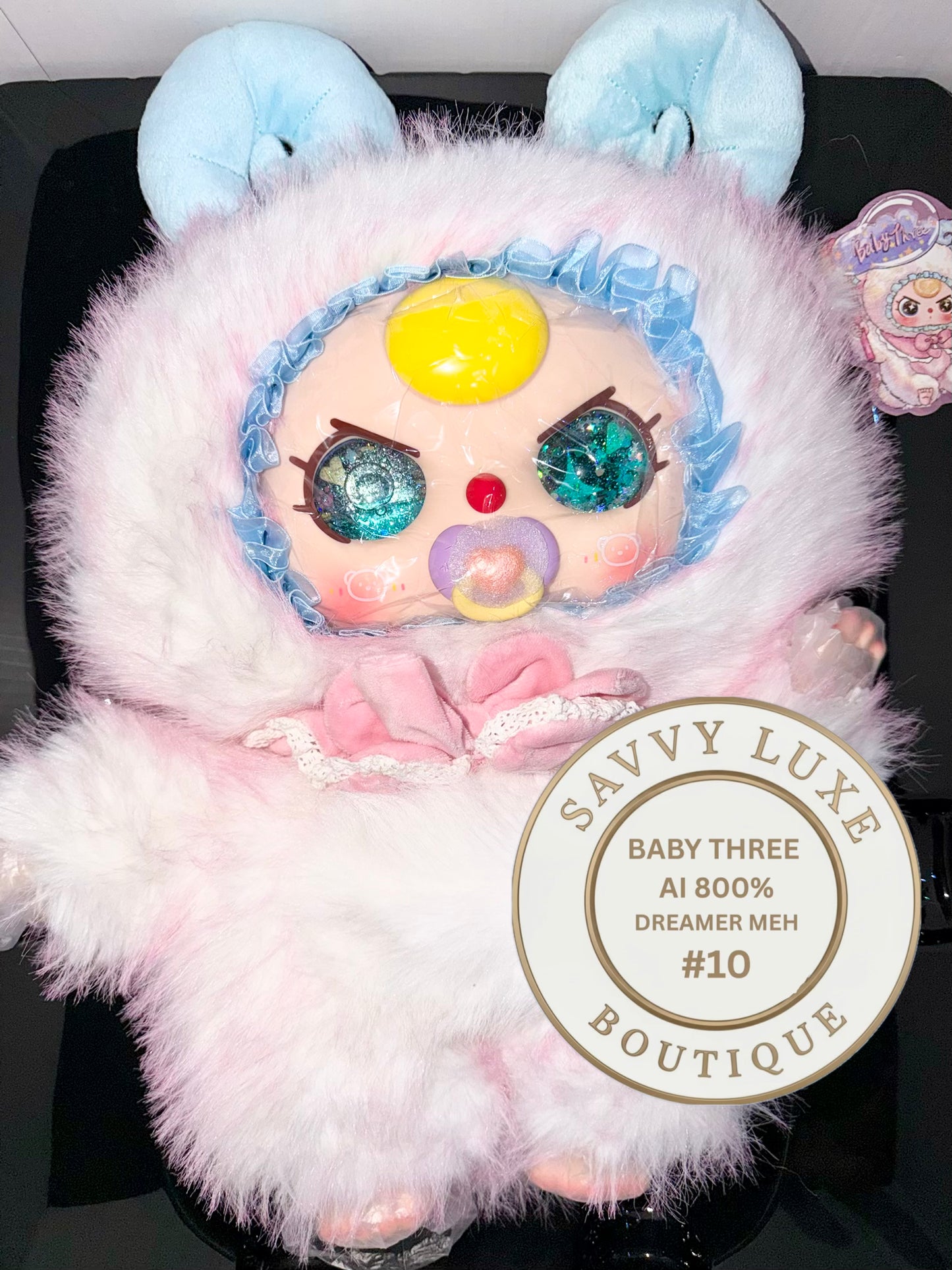 Baby Three Ai 800% White/Pink Dreamer Meh Sheep Plush - Various Eye Styles, Expressions & Accessories