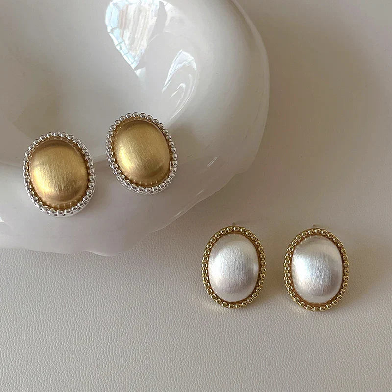 Moon & Sun Two-Tone Stud Earrings