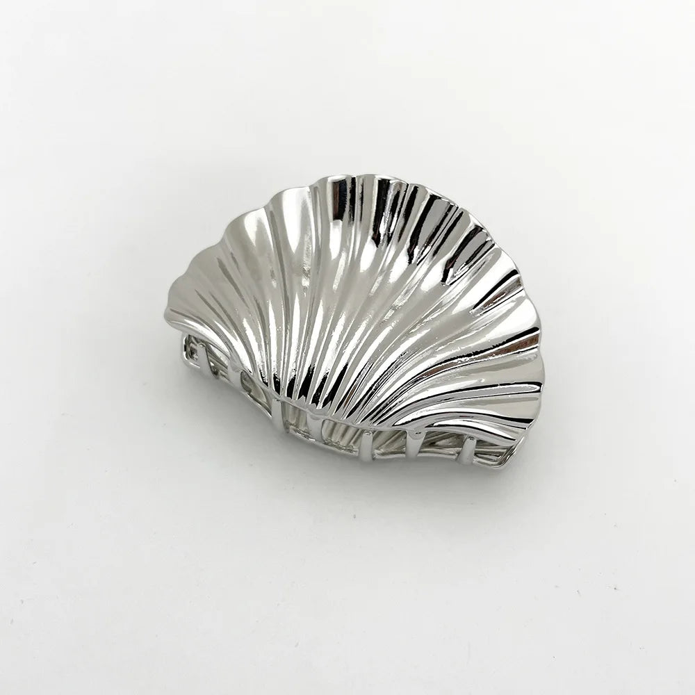 Glossy Shell Metal Claw Clip