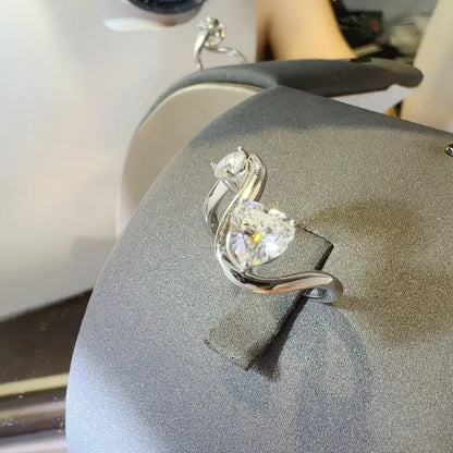 1.3 Carat Sparkala™ 925 Sterling Silver Irregular Shape Ring