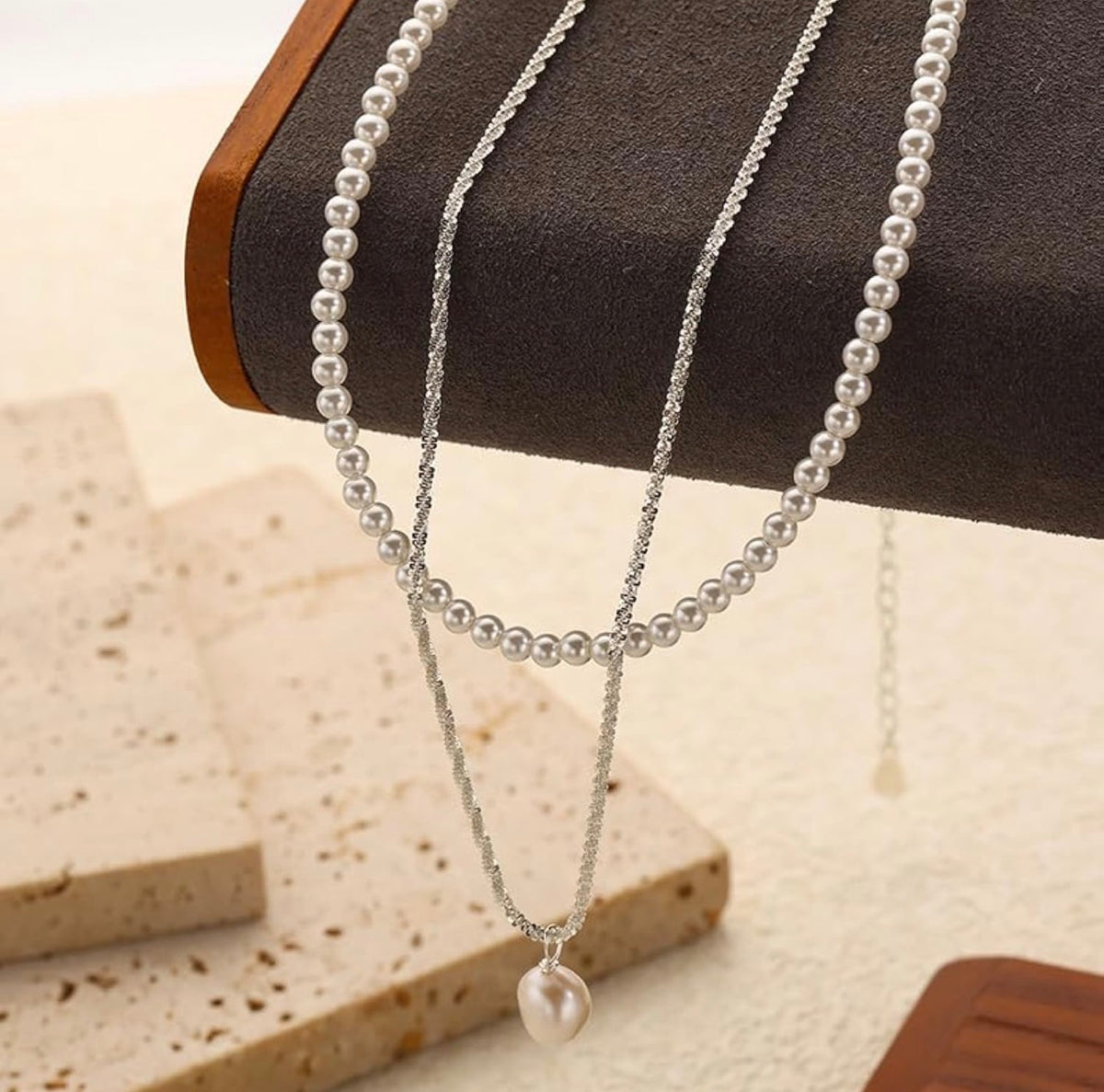 Natural Pearl Pendant 
& S925 Sterling Silver Necklace for Women | Gift for Her