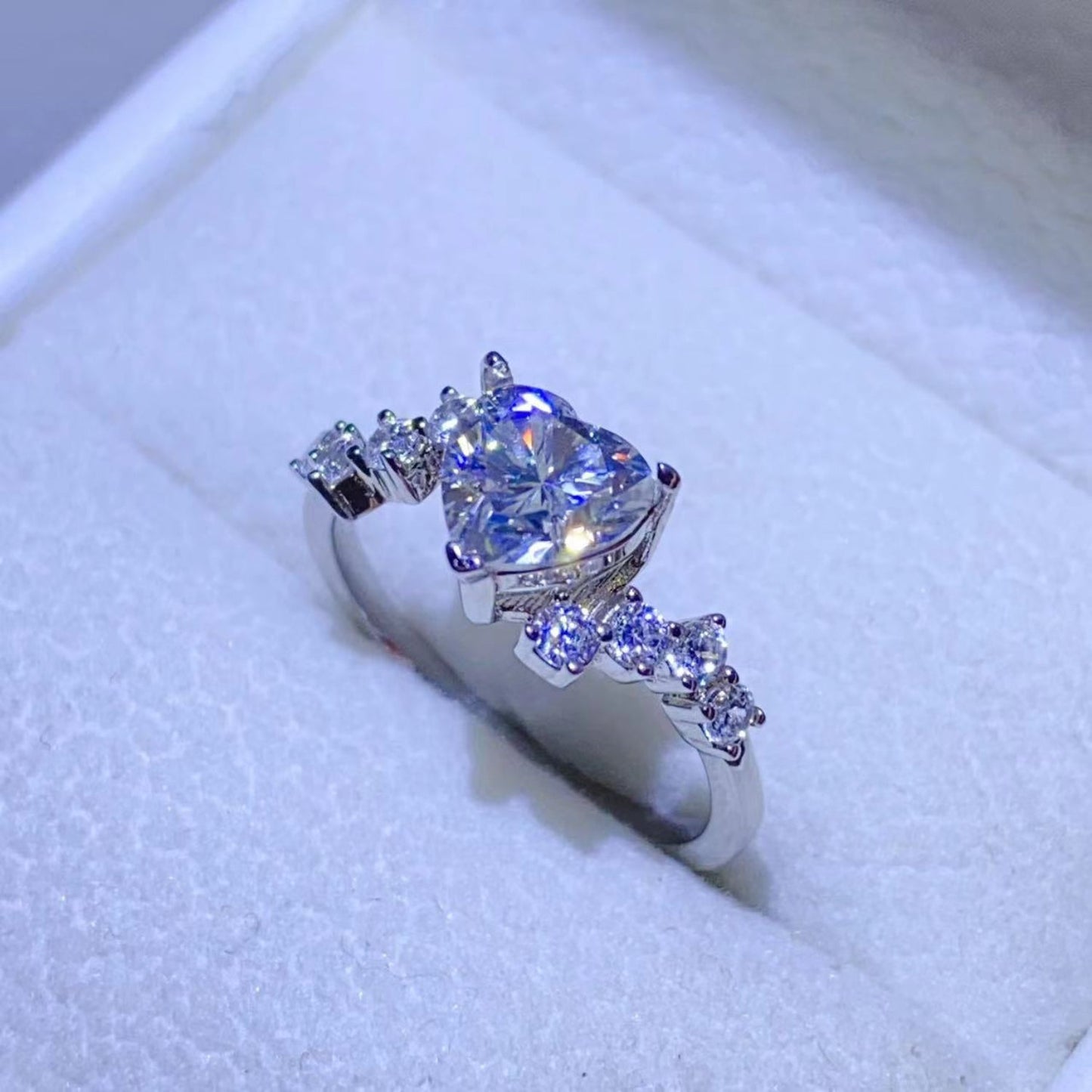 1 Carat Heart Shaped Sparkala™ Pure Sterling Silver Ring