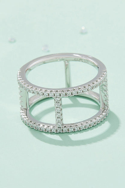 Always Get Better Sparkala™ Box Ring (Platinum Over Pure Sterling Silver)