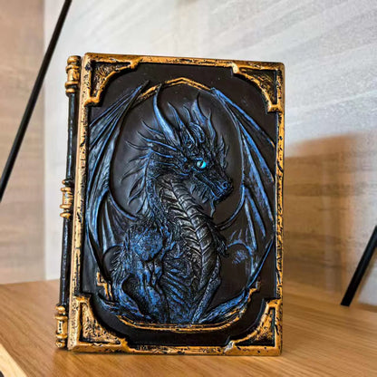3D Dragon Eye Resin Journal – Handmade Gothic Embossed A5 Notebook, Blank Vintage Fantasy Diary & RPG Spellbook