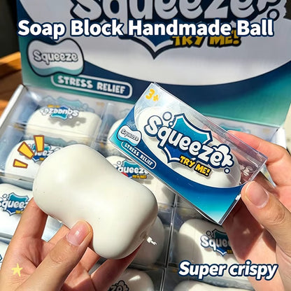 Soap Bar Crunchy Squishy Squeeze – Satisfying ASMR Crackle Sound Sensory Stress Toy
