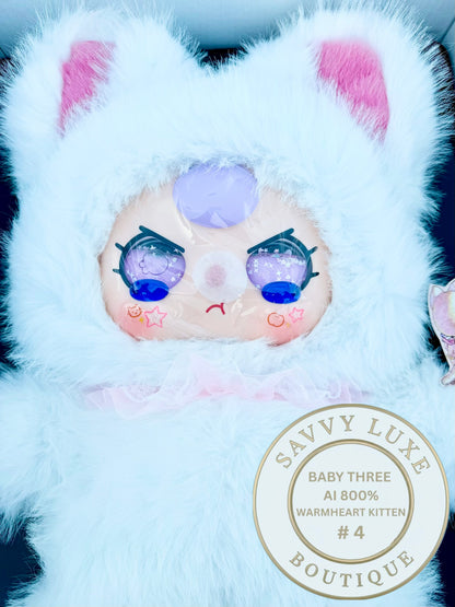 Baby Three Ai 800% Warmheart Kitten Plush - Various Eye Styles, Expressions & Accessories