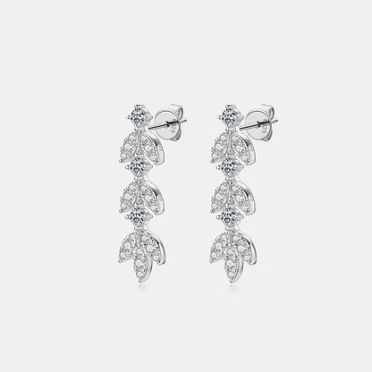 925 Sterling Silver Sparkala™ Leaf Earrings