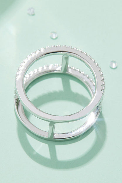 Always Get Better Sparkala™ Box Ring (Platinum Over Pure Sterling Silver)