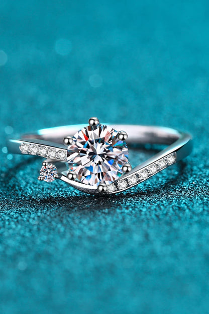 1 Carat Brilliant Round Cut Sparkala™ 925 Sterling Silver Bypass Ring