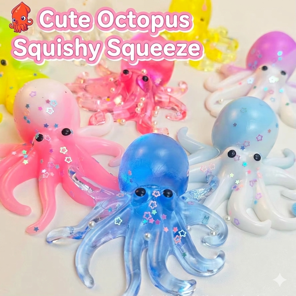 Jelly Octopus Sticky Squeeze Squish Sensory Toy