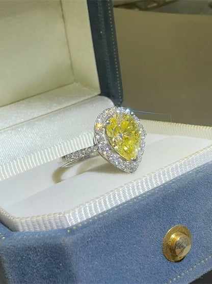 2 Carat Sparkala™ 925 Sterling Silver Teardrop Shape Ring