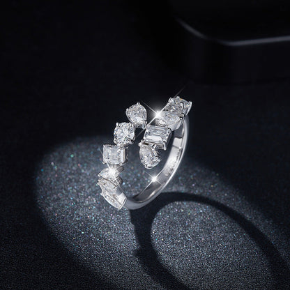2.6 Carat Sparkala™ 925 Sterling Silver Bypass Ring
