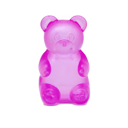 Gummy Bear Sugar Squishy Toy, Ultra-Stretch Clear TPE Sensory Stress Relief Toy, Translucent Jelly Bear Fidget 3”