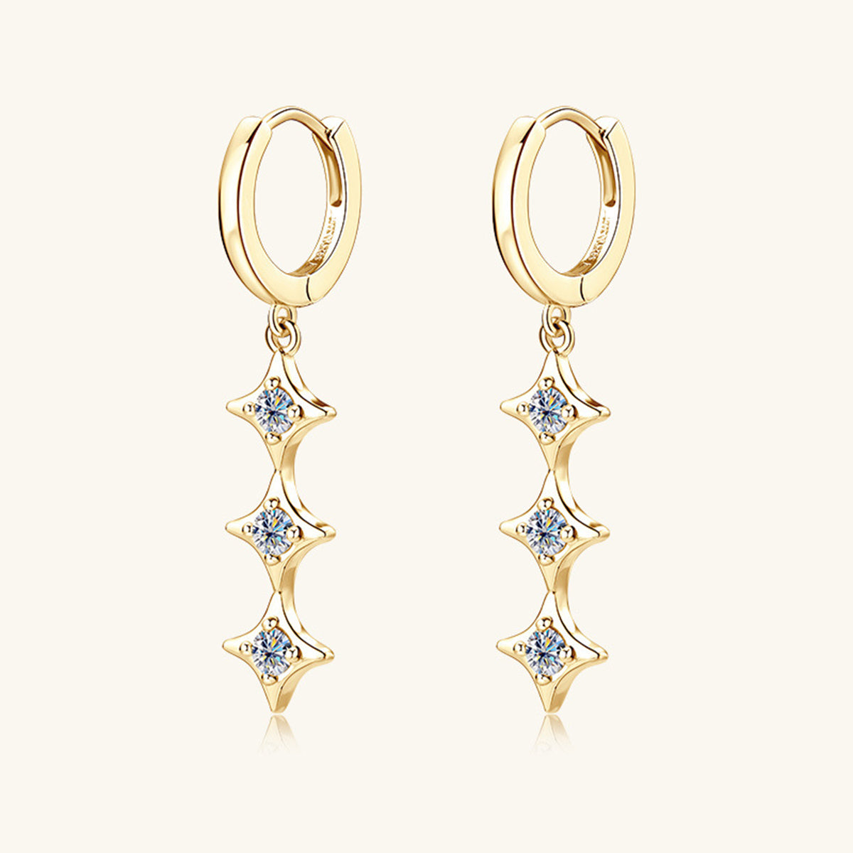 Sparkala™ Pure Sterling Silver Geometric Shape Earrings