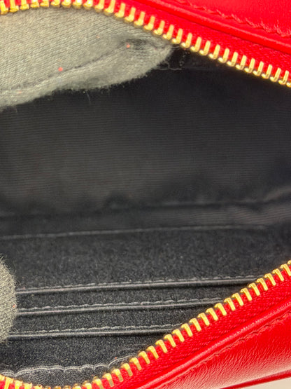 Yves Saint Laurent YSL Lou Mini Belt Bag in Red Quilted Lambskin Leather with Tassel Charm - AUTHENTIC