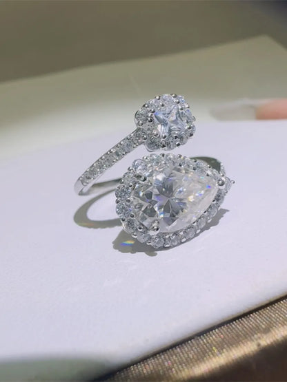 2 Carat Sparkala™ 925 Sterling Silver Bypass Ring