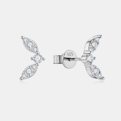 Sparkala™ Platinum-Plated Pure Sterling Silver Stud Earrings