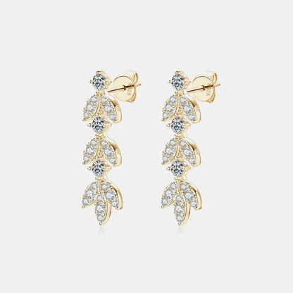 925 Sterling Silver Sparkala™ Leaf Earrings