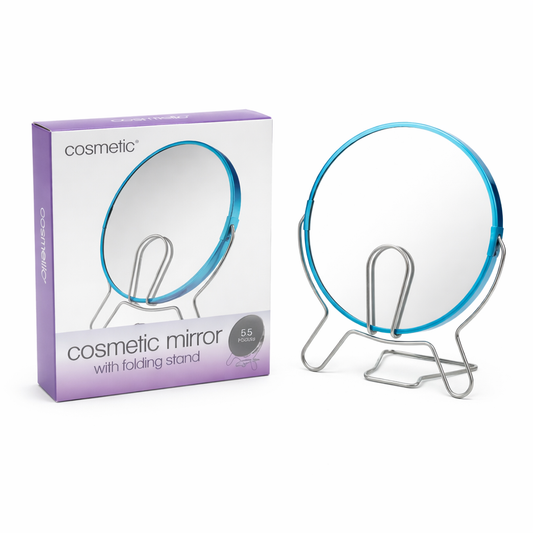 Magnifying Cosmetic Mirror - with folding Stand