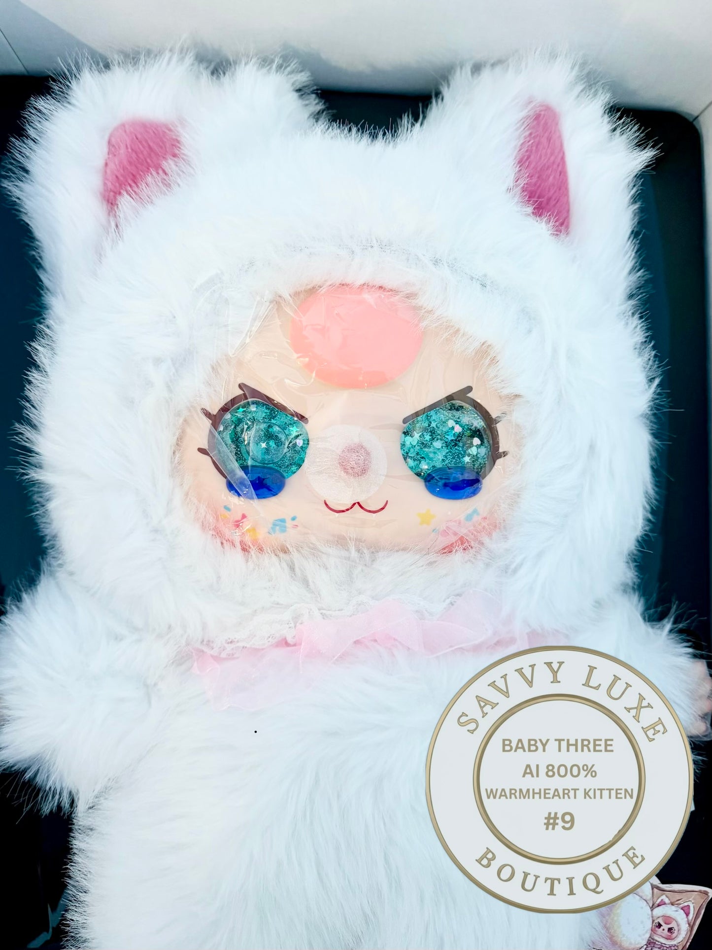 Baby Three Ai 800% Warmheart Kitten Plush - Various Eye Styles, Expressions & Accessories