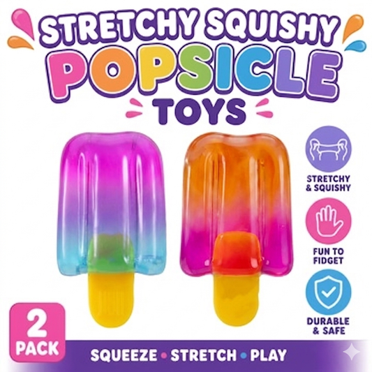 Jelly Popsicle Squishy – Ultra-Stretchable TPR Stress Relief Toy