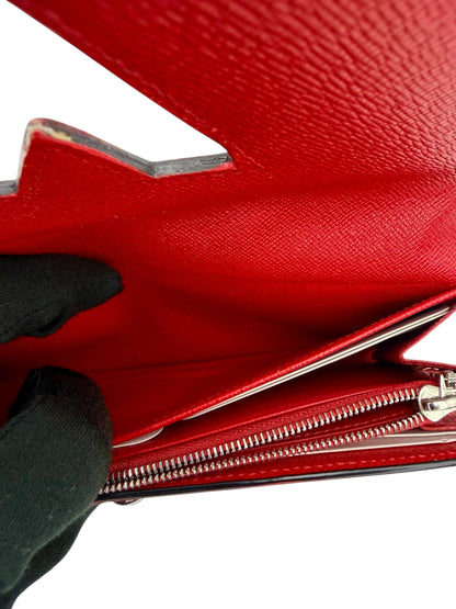 Authentic Louis Vuitton Twist Epi Leather Coquelicot Red Silver Hardware WOC Wallet on Chain