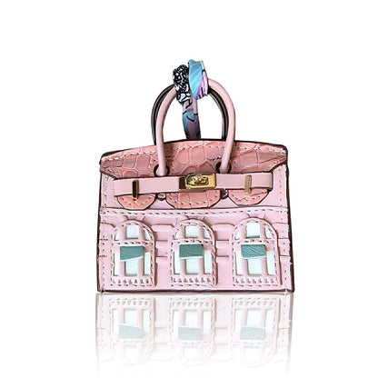 Luxury Boutique Series: Mini "Faubourg" Leather Handbag Charms | Micro-Bag Keychain & Bag Accessory