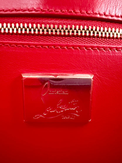 Christian Louboutin Paloma Medium Tote Bag - Black Grainy Leather with Spikes, Iconic