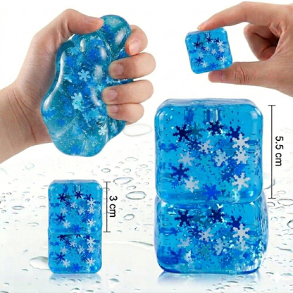 Sugar Snowflake Maltose Squish Squeeze Sensory Cubes Ultra-Satisfying Slow Rise TPR Toys