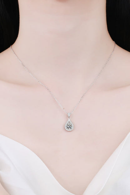 2 Carat Flawless Sparkala™ Teardrop Pendant Necklace in Fine Sterling Silver