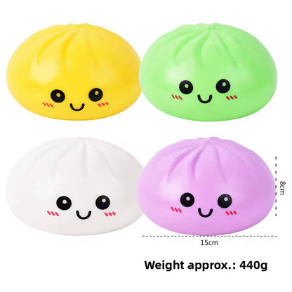 JUMBO 15cm Kawaii Dumpling Squishy Super Soft with Steamer Storage Box