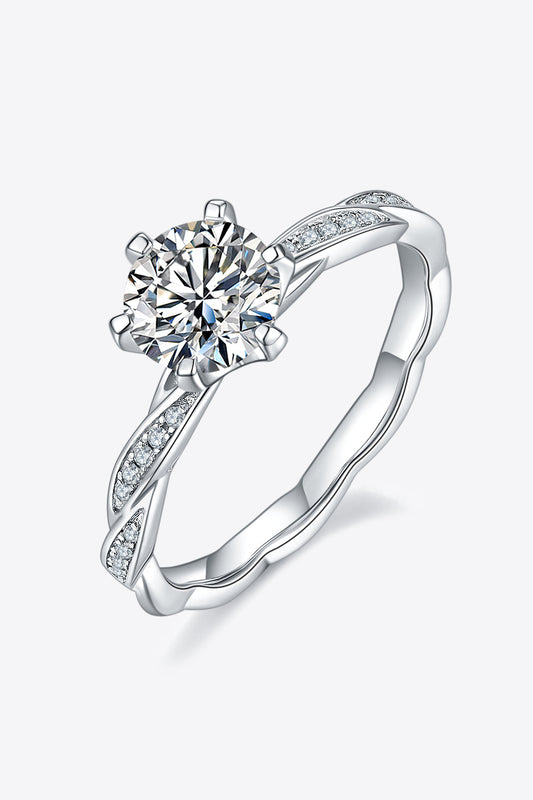 1 Carat Brilliant Round Cut Sparkala™ Platinum Over Pure Sterling Silver Ring
