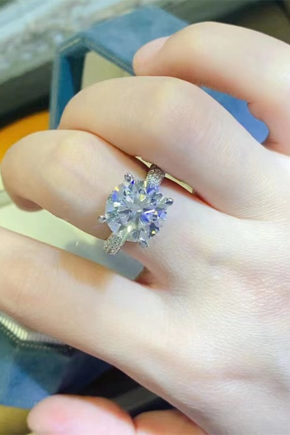 5 Carat Brilliant Round Cut Sparkala™ Platinum Over Pure Sterling Silver Ring