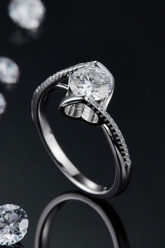 1 Carat Brilliant Round Cut Sparkala™ Platinum Over Pure Sterling Silver Twisted Ring