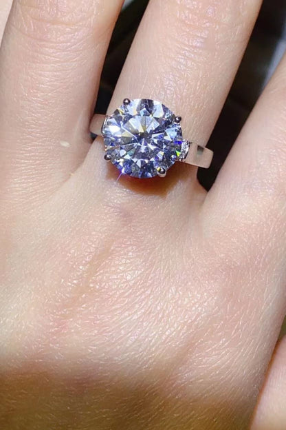 5 Carat Brilliant Round Cut Sparkala™ Platinum-Plated Ring