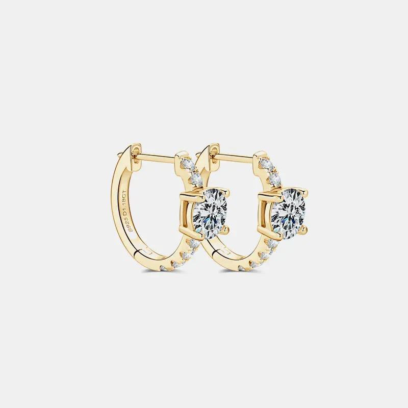 2.36 Carat Sparkala™ Zircon 925 Sterling Silver Hoop Earrings