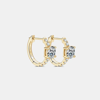 2.36 Carat Sparkala™ Zircon 925 Sterling Silver Hoop Earrings