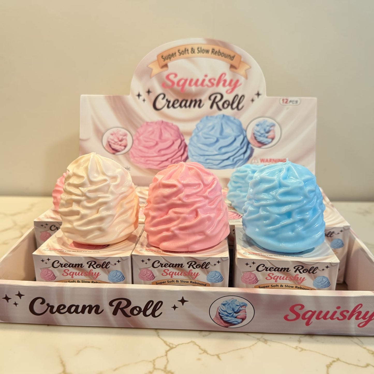 Butter Cream Roll Moldable Vaseline Filled Squishy Toy – Super Soft Slow Rebound Fidget Cheese (7cm)