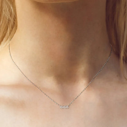 925 Sterling Silver Inlaid Sparkala™ Bar Necklace