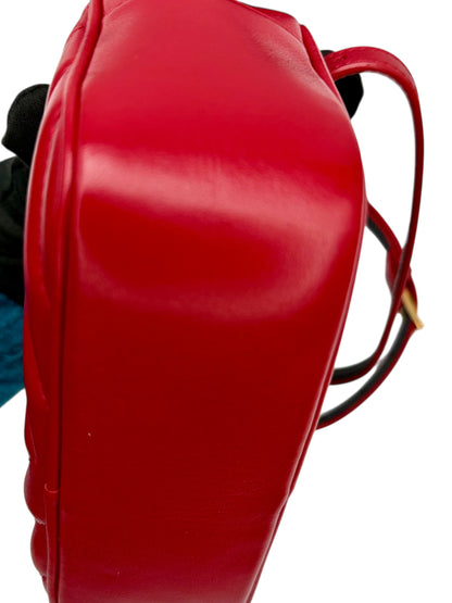 Yves Saint Laurent YSL Lou Mini Belt Bag in Red Quilted Lambskin Leather with Tassel Charm - AUTHENTIC