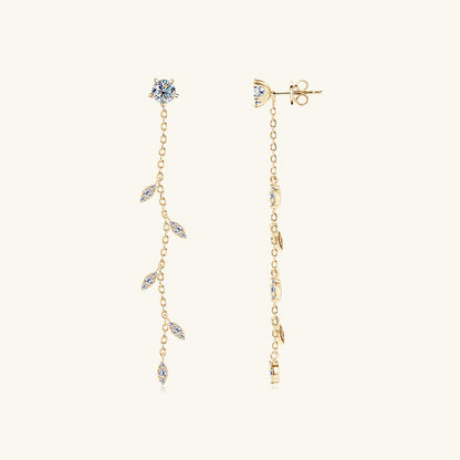 1.38 Carat Sparkala™ Pure Sterling Silver Leaf Earrings